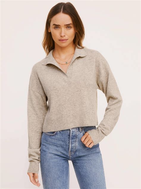 Cashmere knit polo sweater 